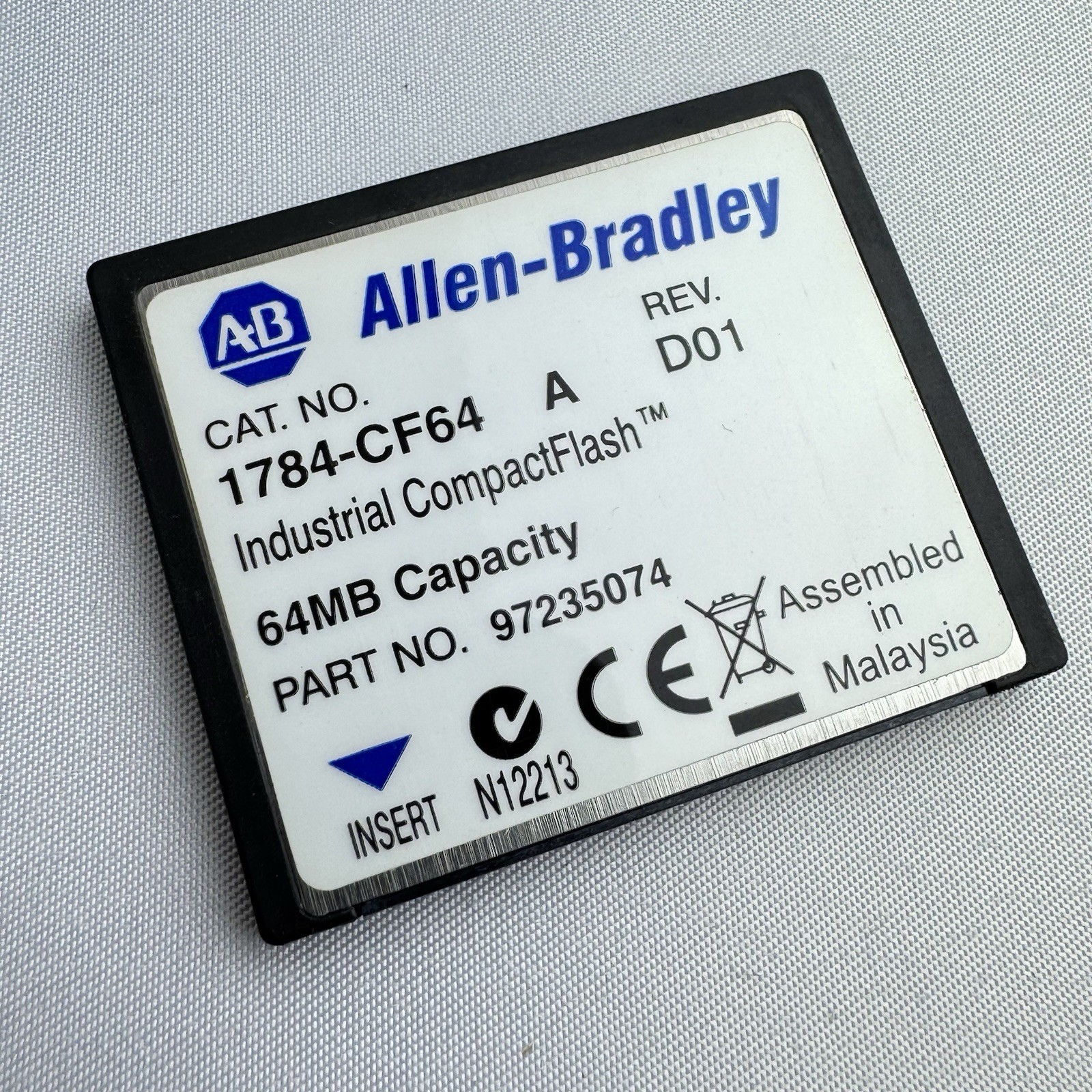 Allen-Bradley 1784-CF64 CompactFlash memory card, 64 MB memory