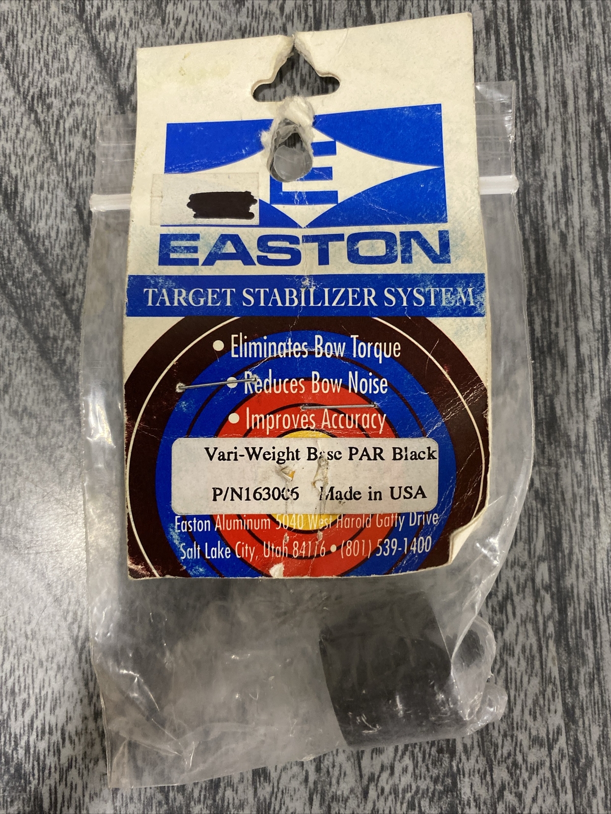 Easton Target Stabilizer System Vari-Weight Base PAR Black P/N 163006