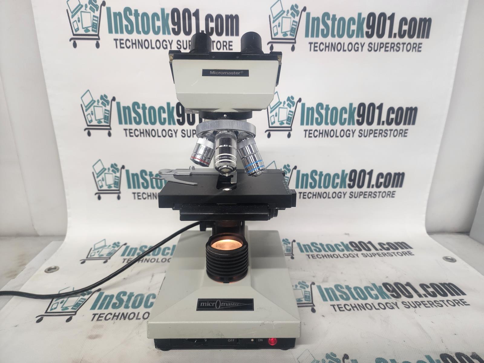 Micromaster Microscope Model CK - 4x 10x 40x 100x Objectives