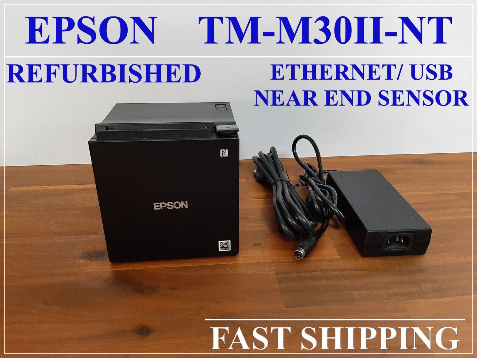 Epson TM-M30II-NT POS Point of Sale Thermal Printer Ethernet USB Hub NES w/ PS