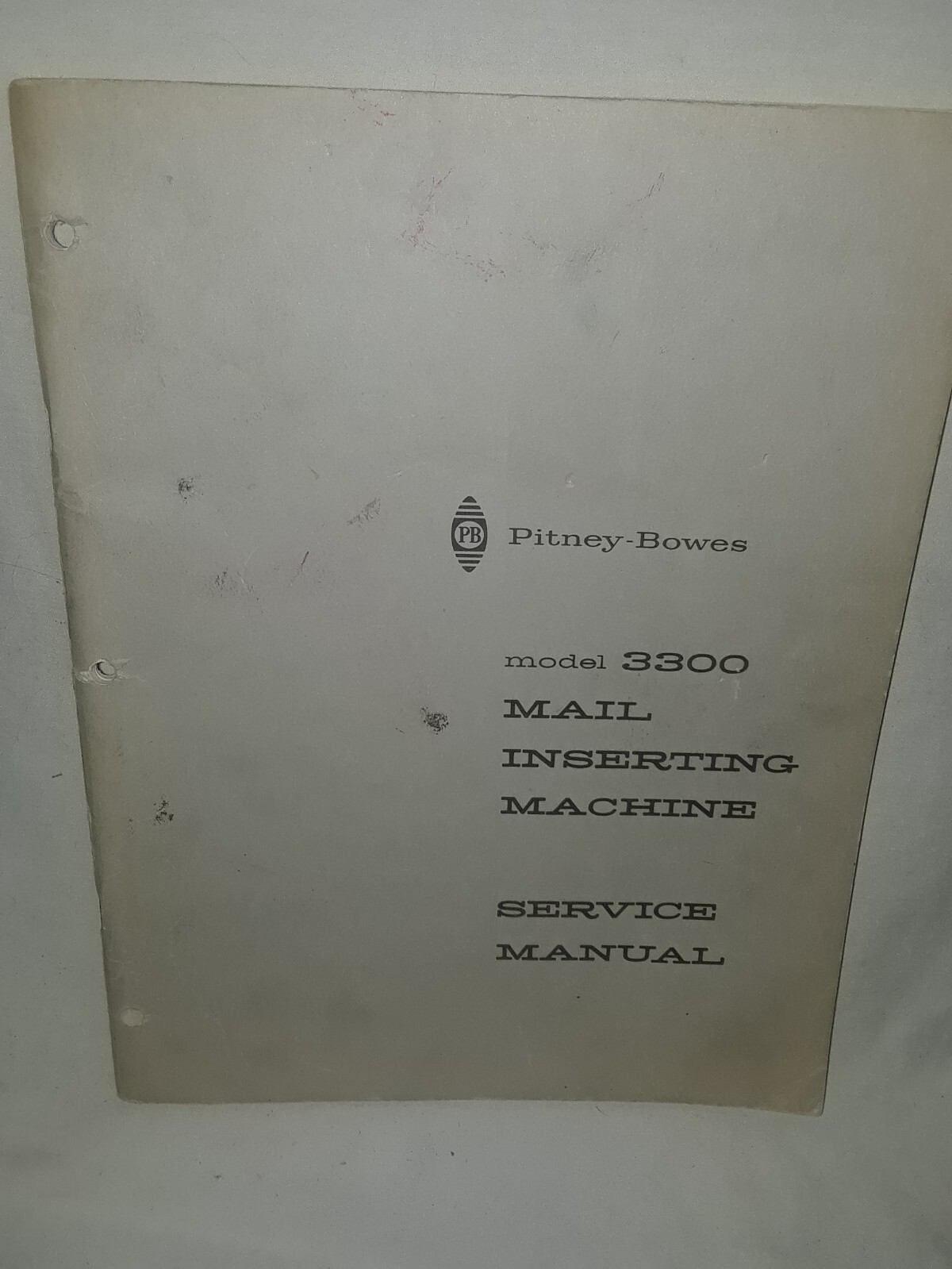 Pitney Bowes 3300 Mail Inserting Machine Service Manual  