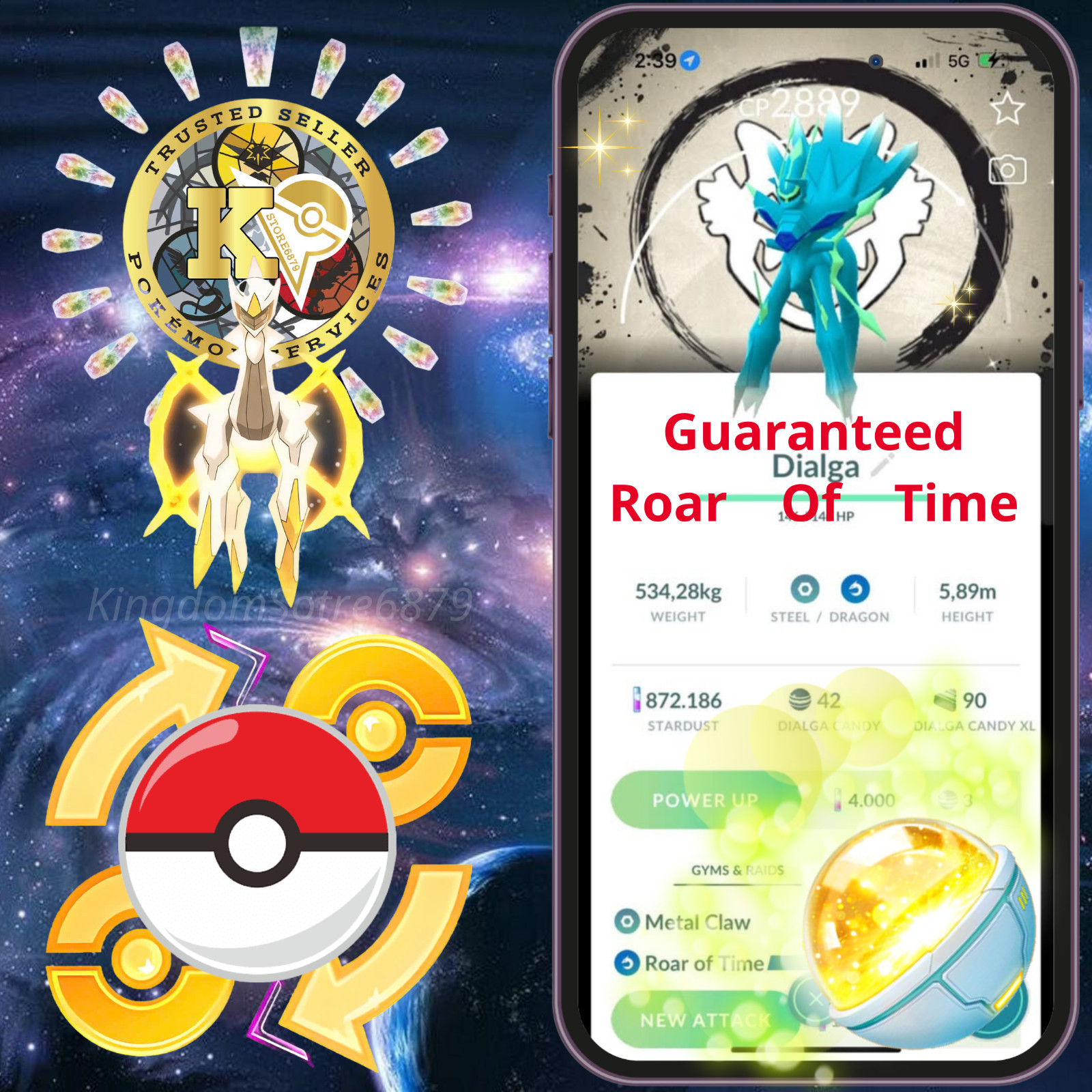 Pokémon —GO— Shiny Dialga Origin — Background—GO Fest 2026—P.T.C—TRADE—Digital