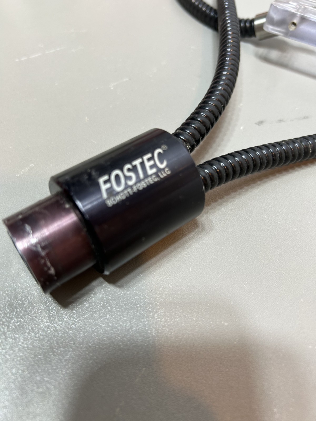 SCHOTT Fostec ColdVision Fiber Optic Light Guide w/ Mount Head - TESTED WORKING