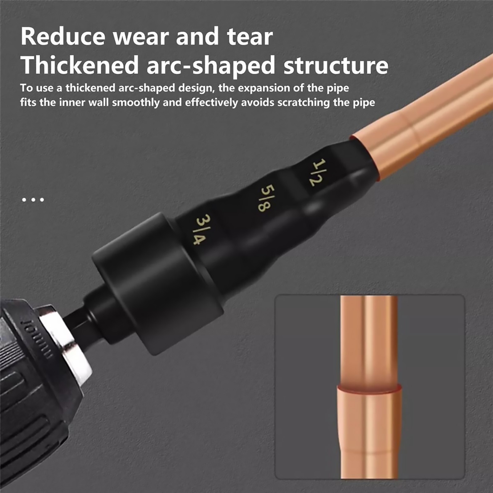 Swaging Tool Drill Bit 5 Sizes Air Conditioner Copper Pipe Flaring Tube Expander