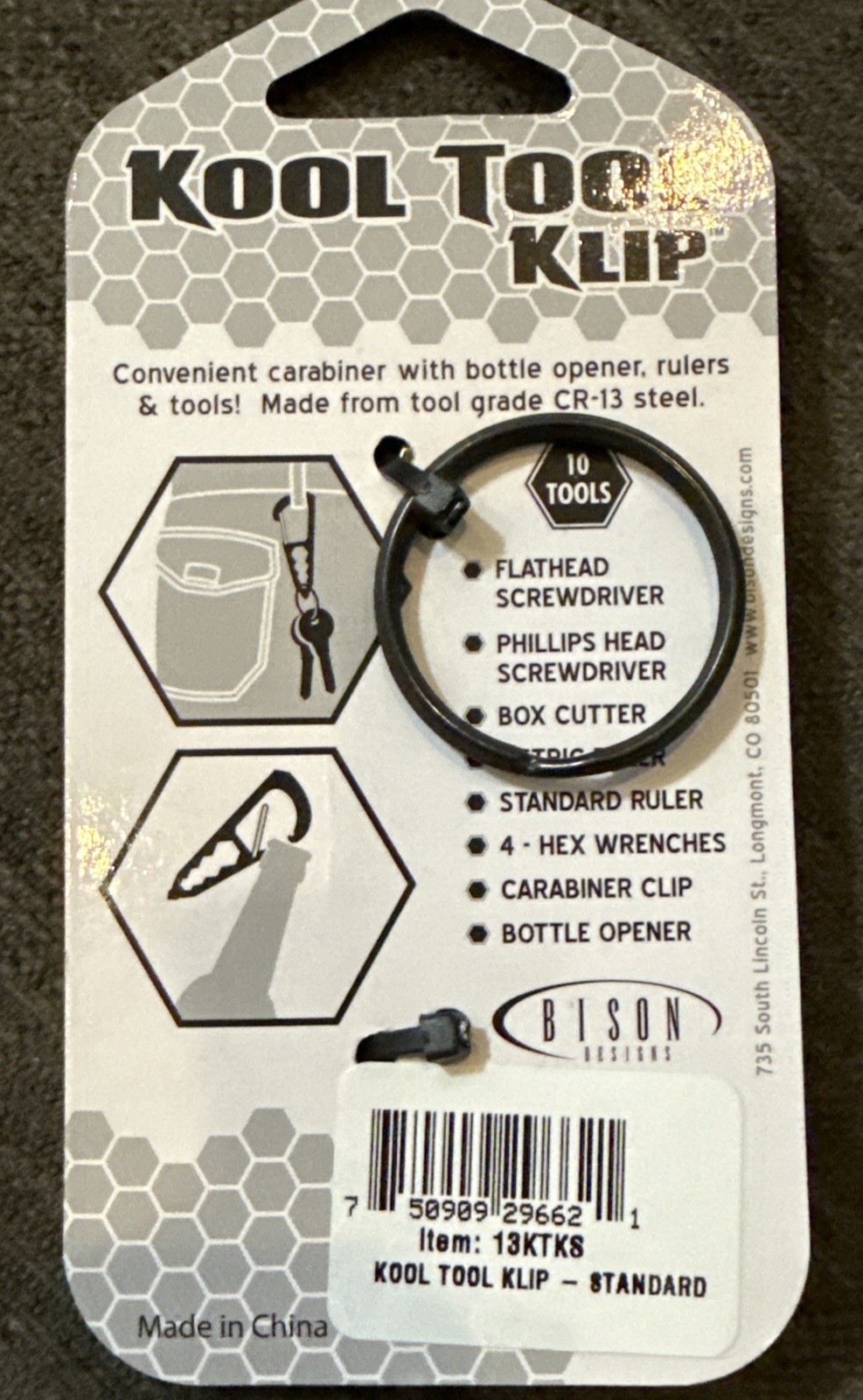 Bison Kool Tool Klip Pocket Multitool - 10 Tools In 1