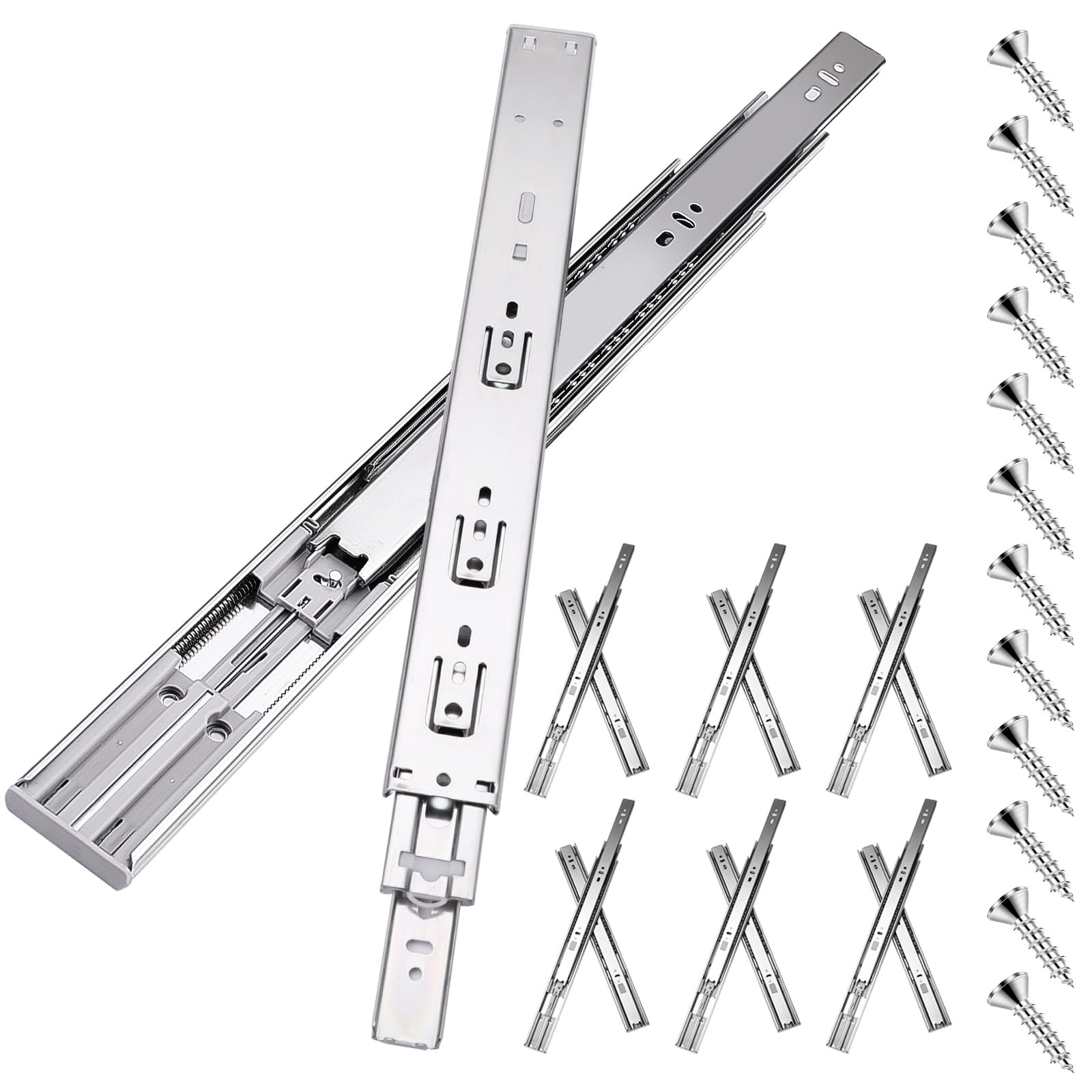 18 Inch Soft Close Drawer Slides for Kitchen Cabinets,Wardrobe Glides, Heavy ...
