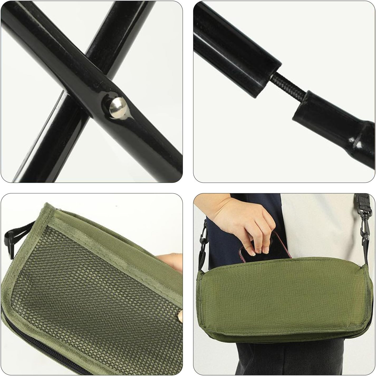 Outdoor Backpack Folding Stool, Pencil Case Stool, Portable Lightweight Camping