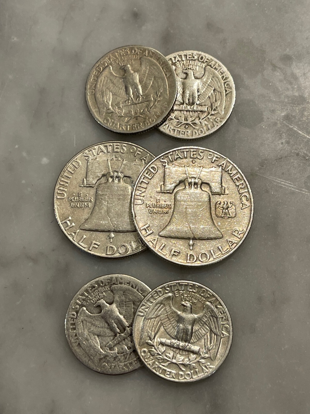 $2 Face 90% Silver (2) Franklin Half Dollar (4) Quarters - Choose How Many Lots!