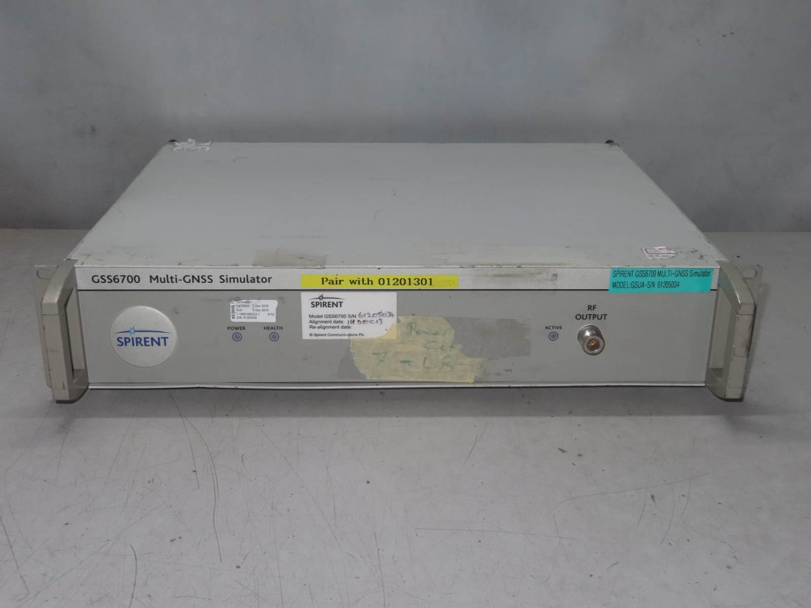 Spirent GSS6700 Multi-GNSS Simulator ** unknown software **