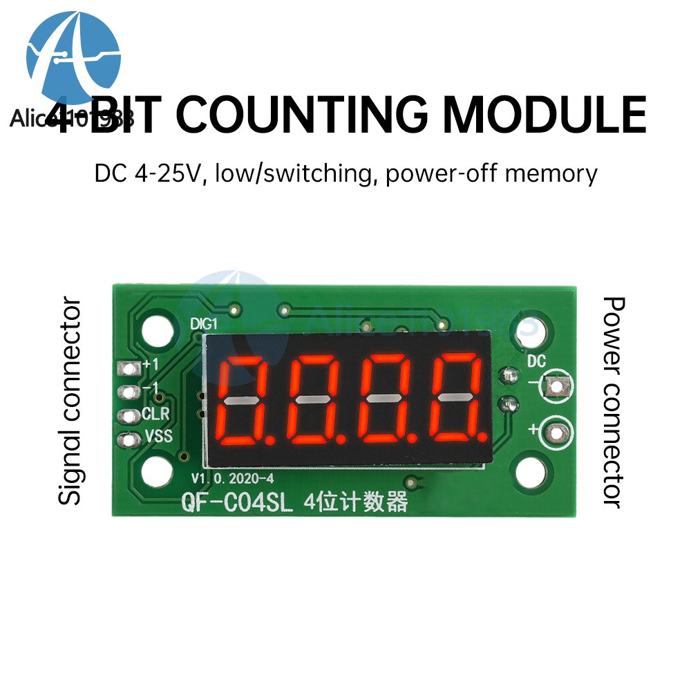 1/5/10PCS DC4-40V 0-9999 Digital Counter Module With Power Cut Memory Function