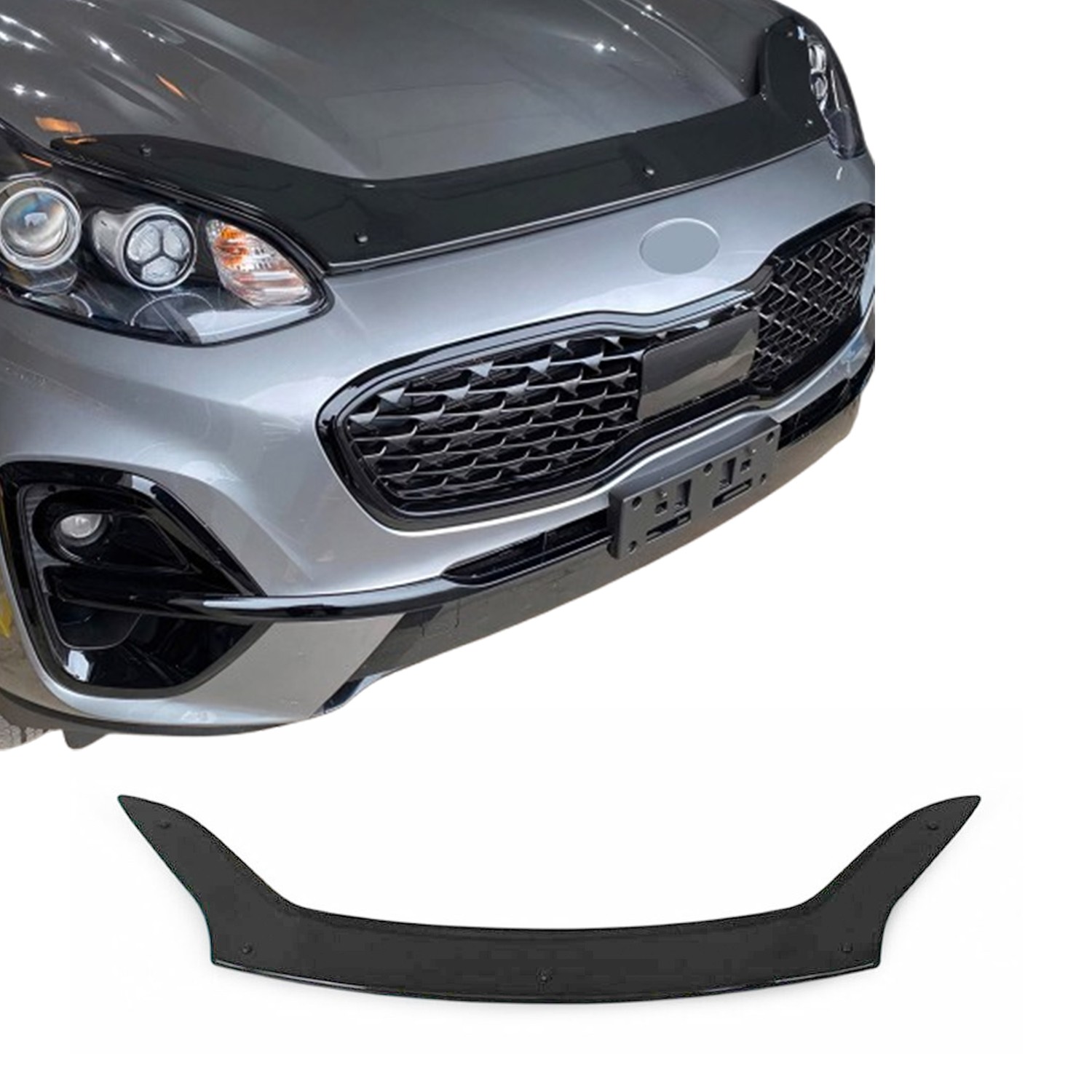 Front Bug Shield Hood Deflector Guard for Kia Sportage 2017-2022 Black Smoke