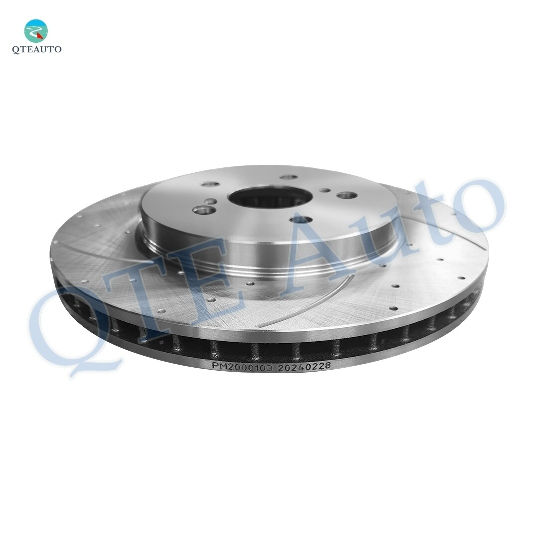 Set of 4 Front-Rear Drilled Slotted Brake Disc Rotors For 2007-2009 Lexus RX350