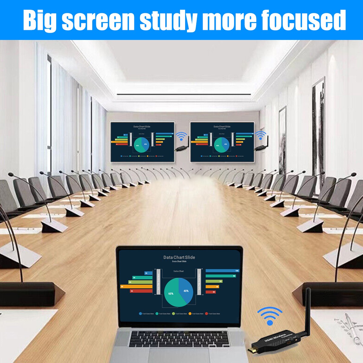 HDMI Wireless Transmitter Receiver 1Tx 1Rx Plug & Play Wall Penetration Support