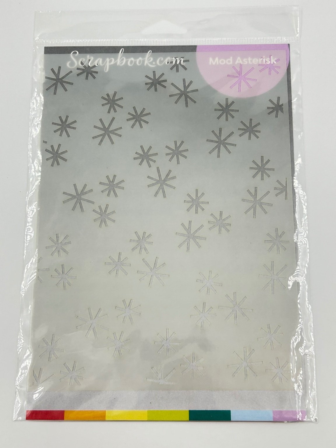 Scrapbook.com Mod Asterisk Stencil Paper Crafts Made in USA sbc-ste20-14