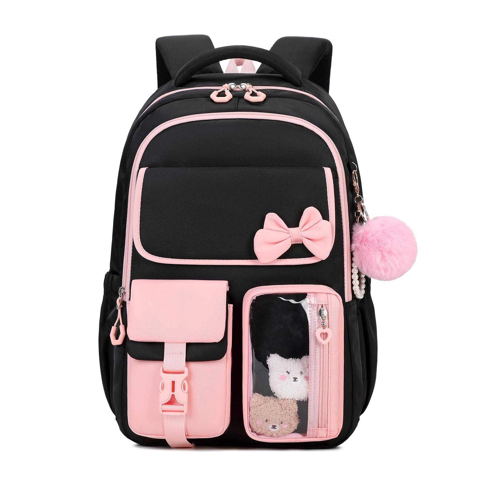Girls Backpack, School Backpack for Girls, Cute Bow Kids Bookbag for Grils Ch...