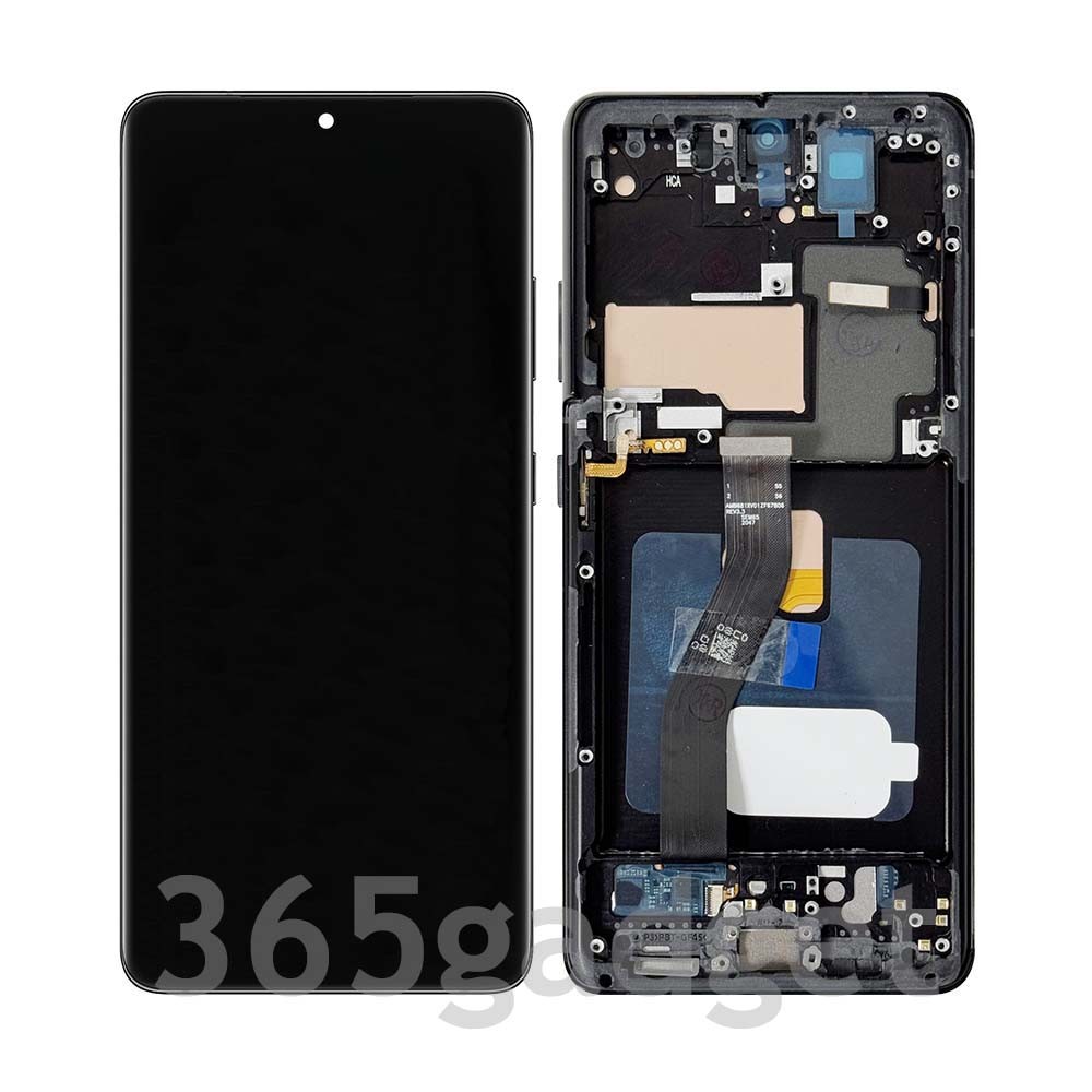 For Samsung Galaxy S21 Ultra G998 SM-G998U OLED Display LCD Touch Screen Frame
