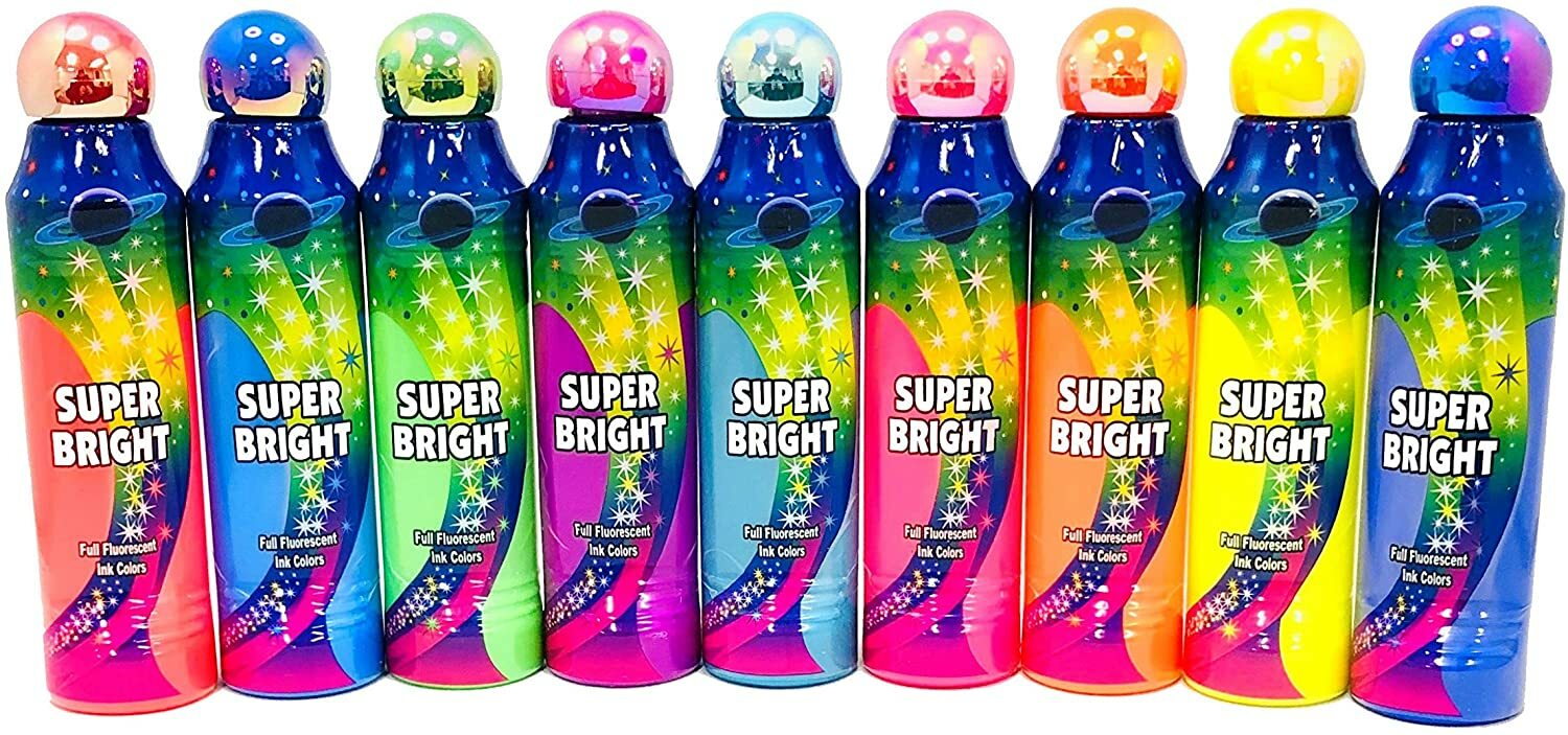 Super Bright Fluorescent 4oz Bingo Daubers- Set OF 9- One of Each Color