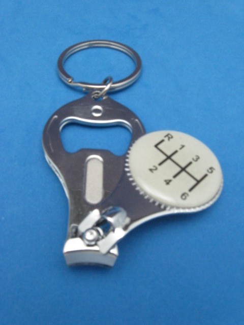 6 SPEED PATTERN #1 KEY RING NAIL CLIPPER BOTTLE OPENER #513