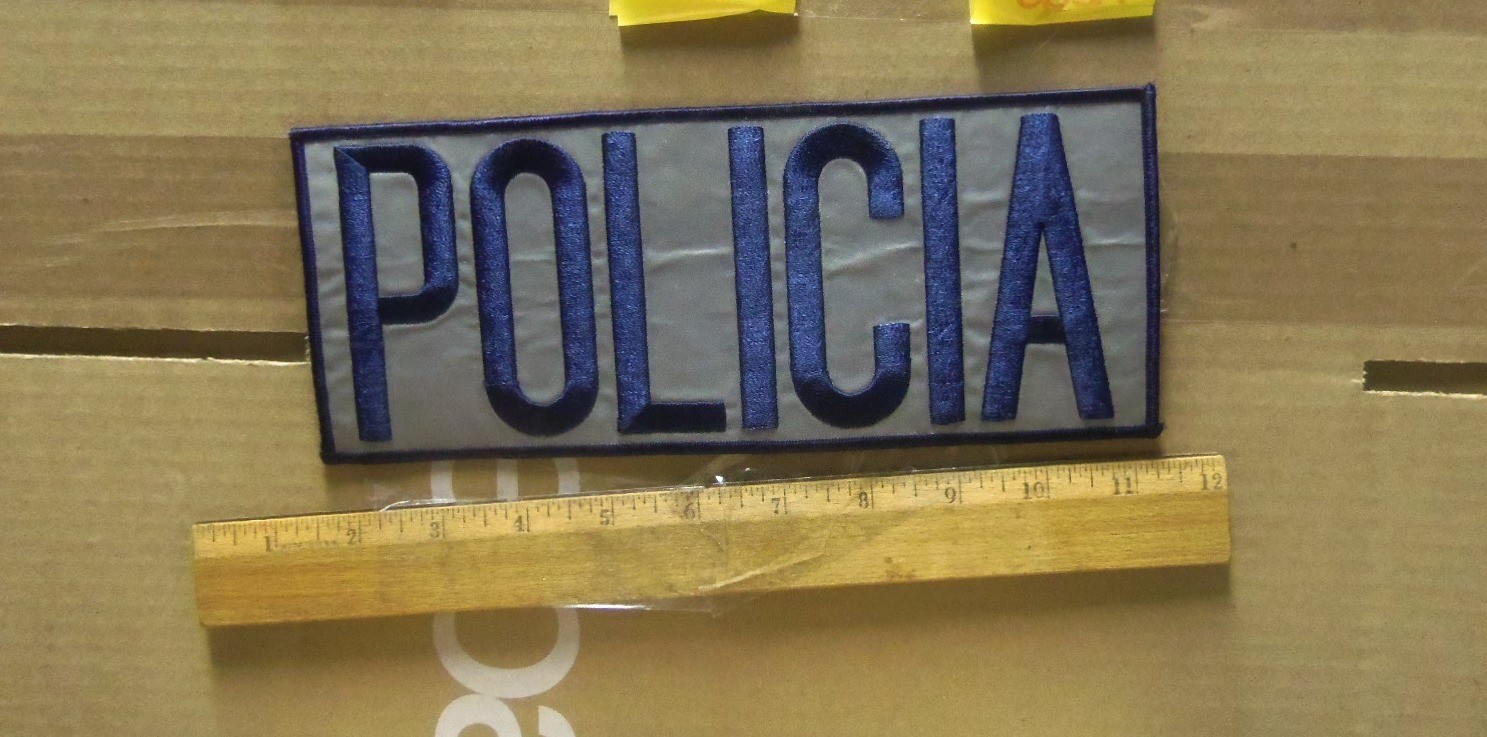 Policia Embroidered Back Patch