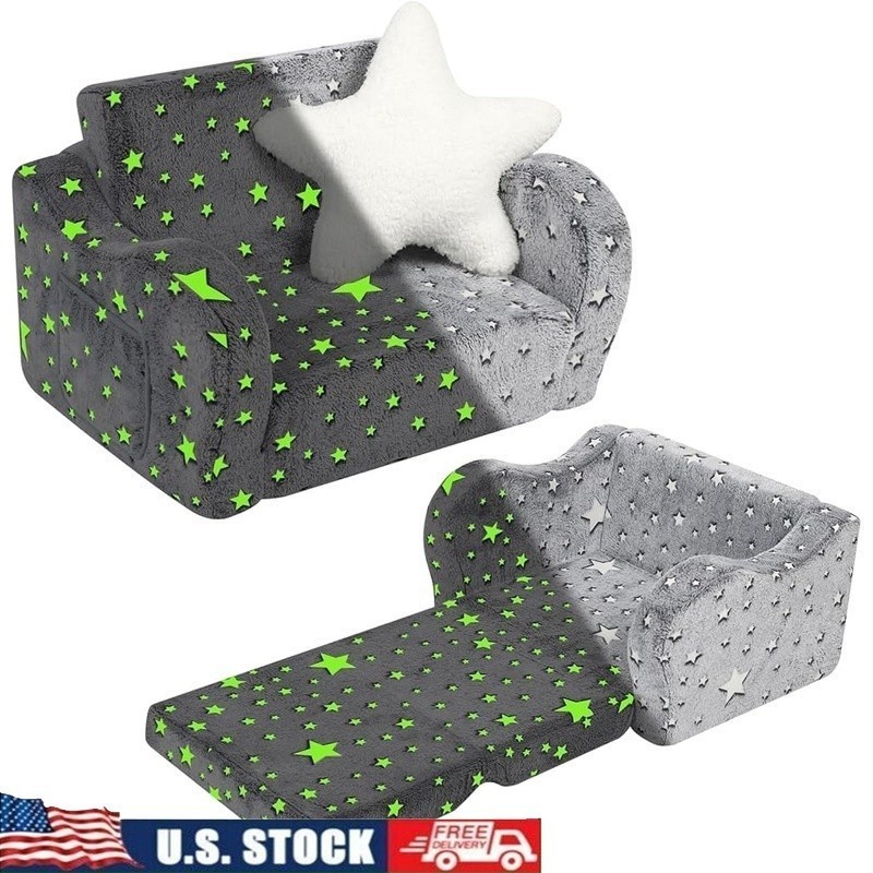 Fluffy Kids Throw Pillow Couch Lightweight Toddler Chair Portable Soft Sofa New