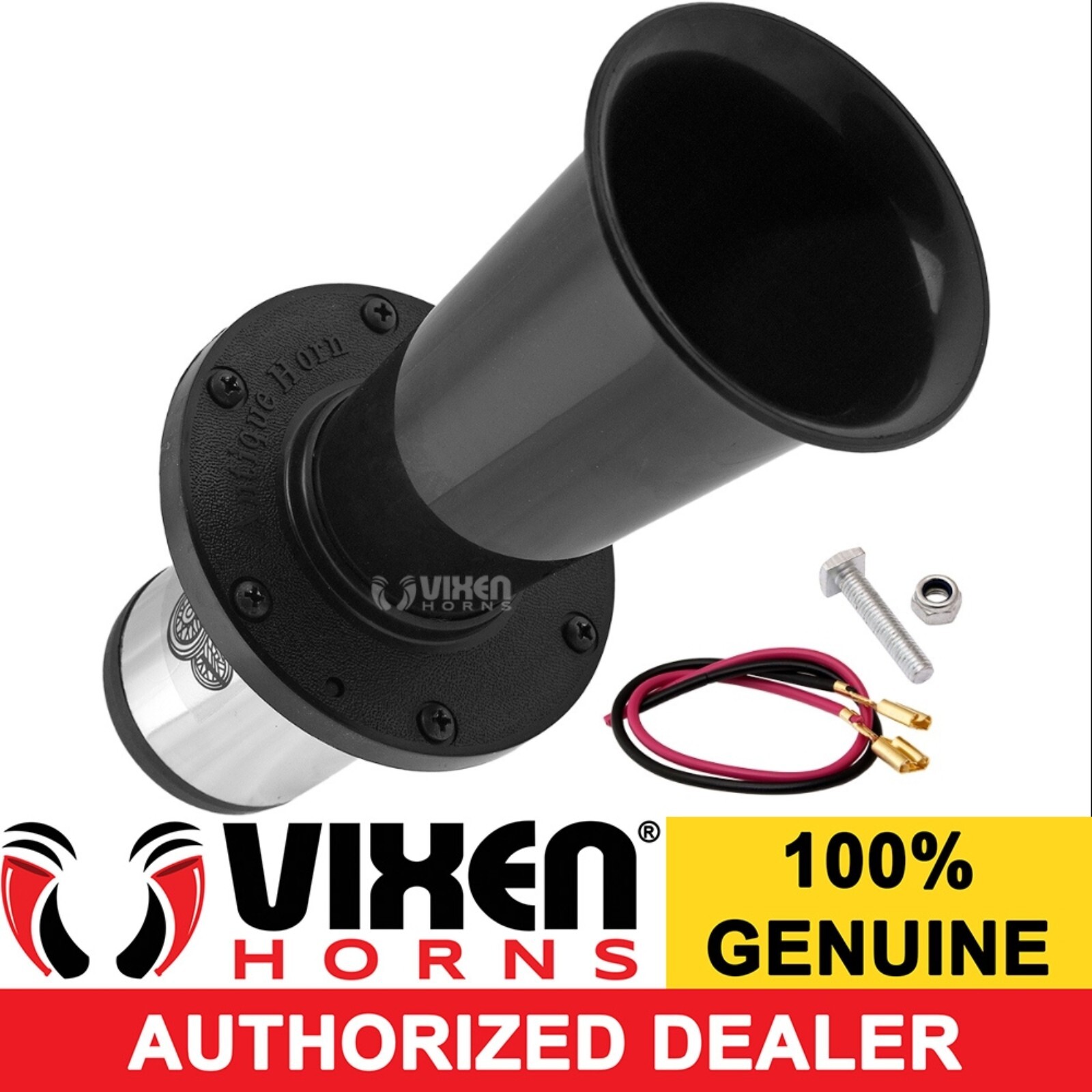 LOUD AHOOGA/OOGA ANTIQUE CLASSIC OLD CAR/TRUCK AIR HORN 12V BLACK VXH1002B