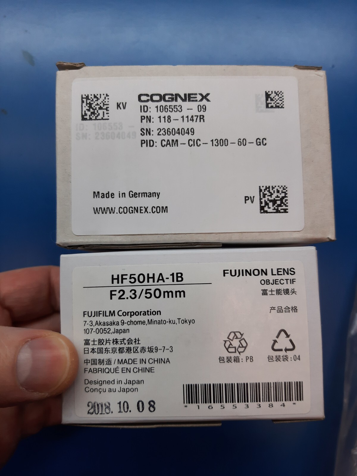 COGNEX 60FPS Industrial Color Camera CAM-CIC-1300-60-GC + Fujinon HF50HA-1B Lens