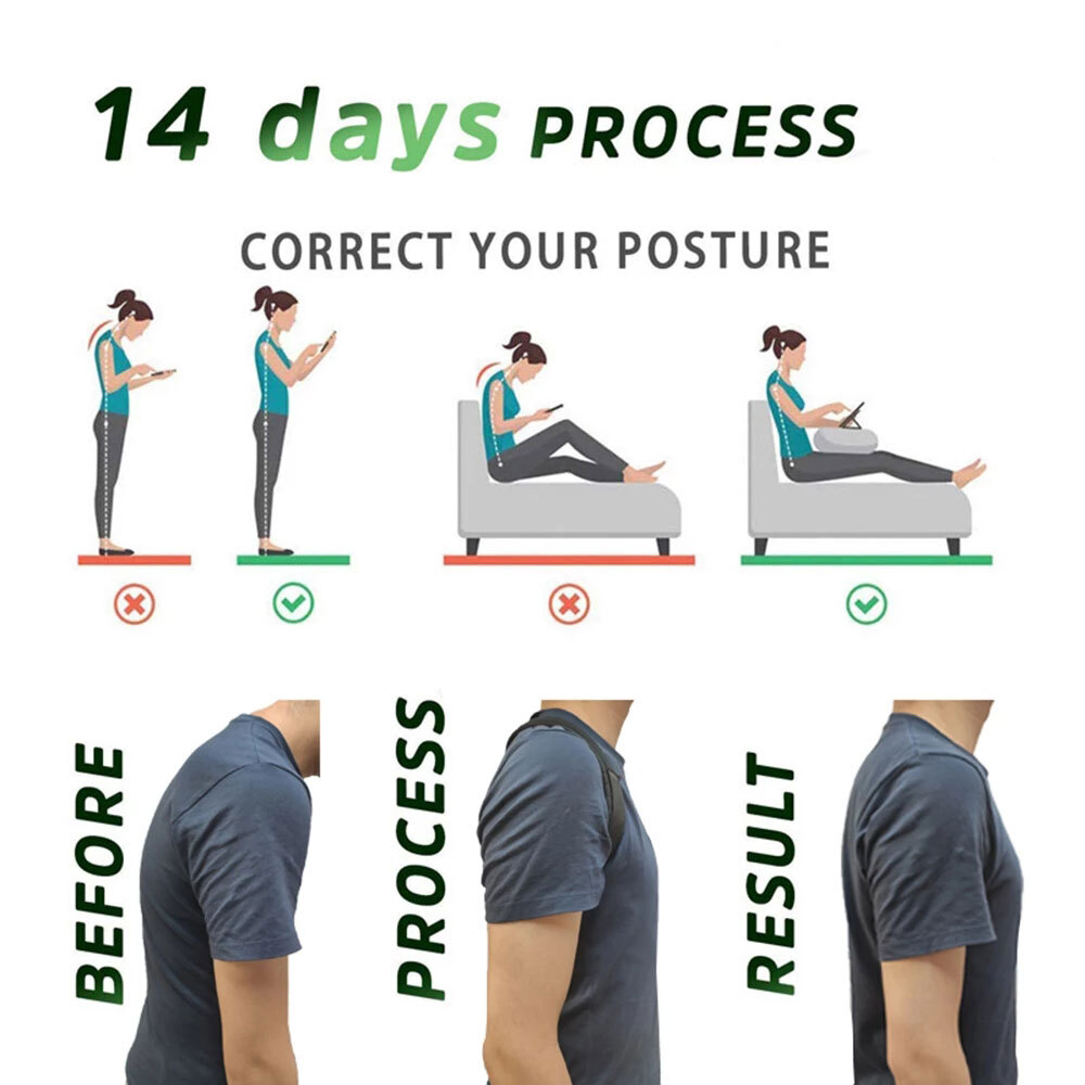 Posture corrector for Men - Adjustable Back Posture Corrector Women True Fit