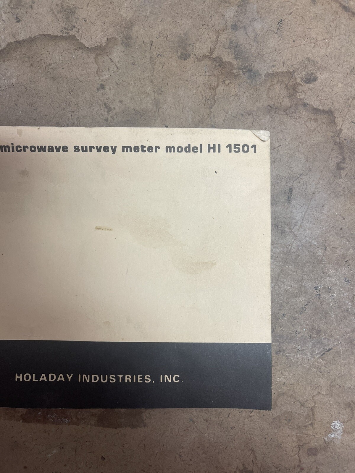 Holiday Industires Microwave Survey Meter HI 1501