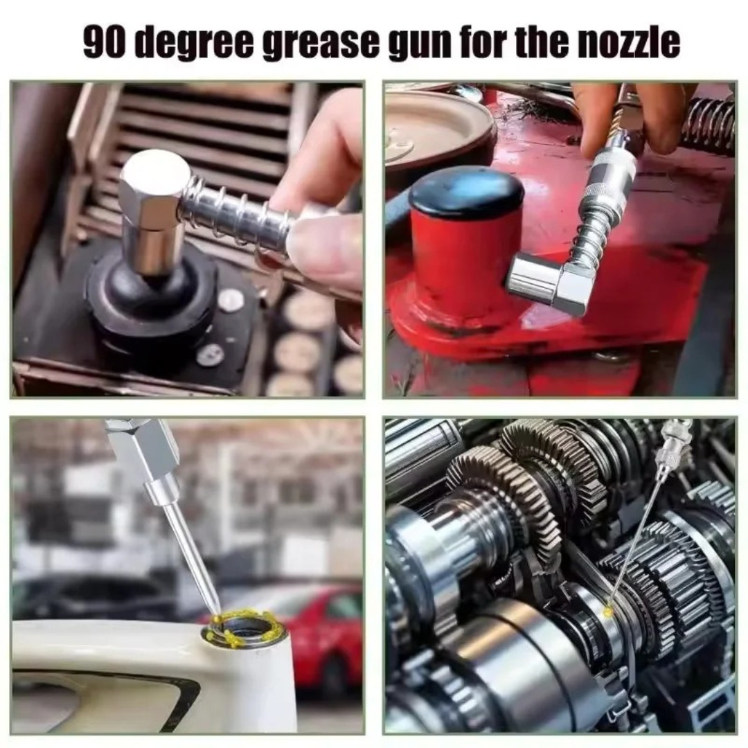 1 Set Grease Nozzle Adapter Grease Gun-Accessory 90 Degree Coupler Adapter Tool