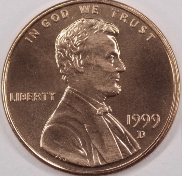 1999 D Lincoln Memorial Cent/Penny. BU. Uncirculated, Free Shipping W/Tracking