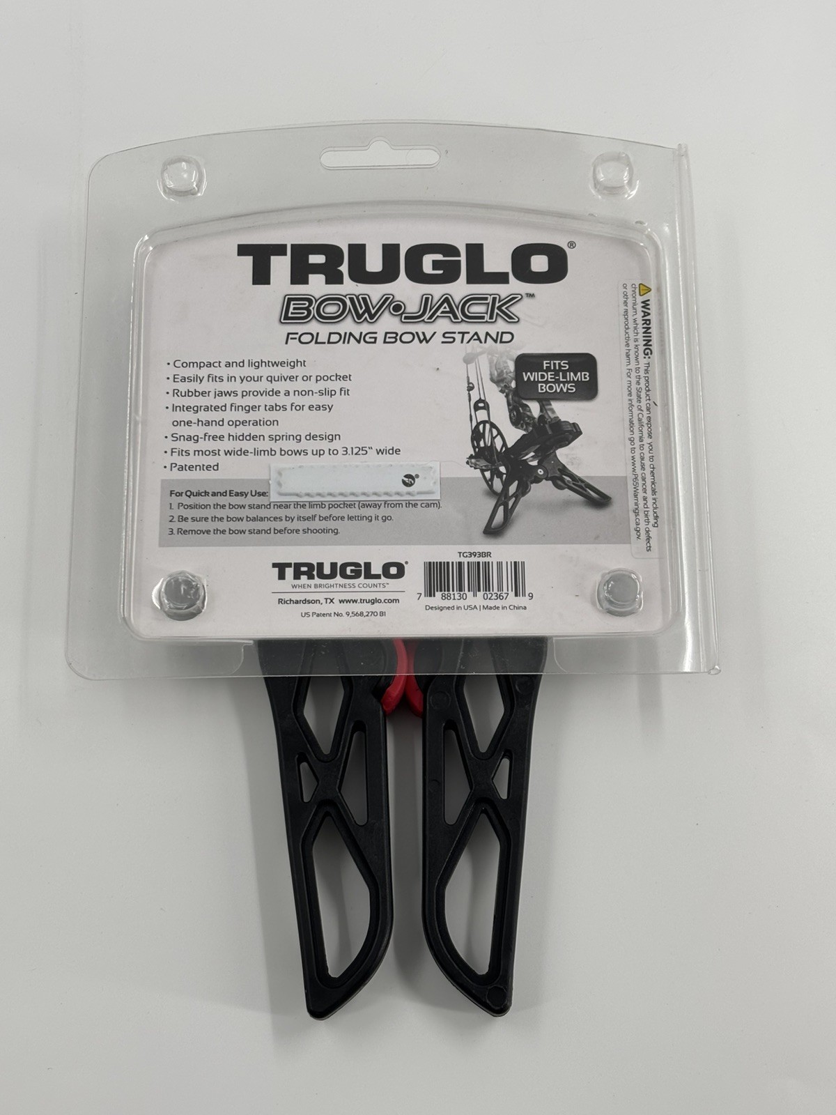 TRUGLO Bow Jack Folding Bow Stand Lightweight with Non-Slip Rubber Jaws