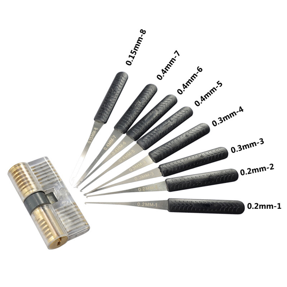 12PC Broken Key Extractor Kit Lock Removal Tool Set Hooks Needles for Locksmith☆
