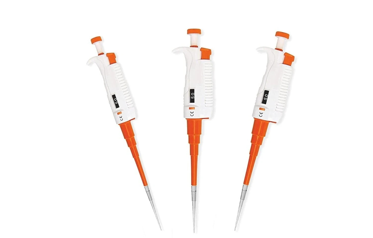 Set of 3 Micropipette Variable Volume 5-50Ul,10-100Ul,100-1000Ul Total 3