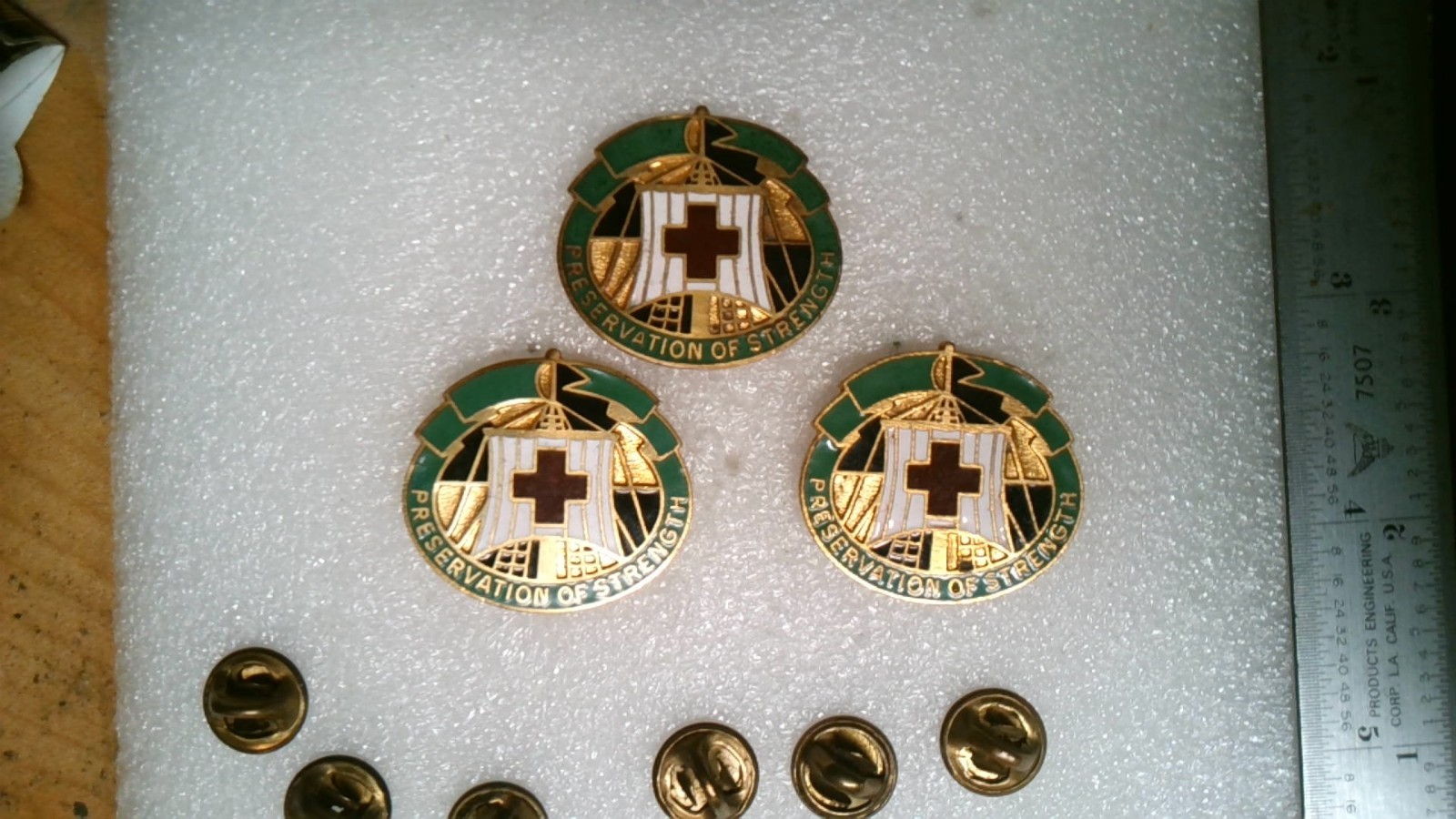 US MILITARYINSIGNIA DUI CREST SET OF 3 MEDICAL DEPARTMENT FORT CAMPBELL KENTUCKY