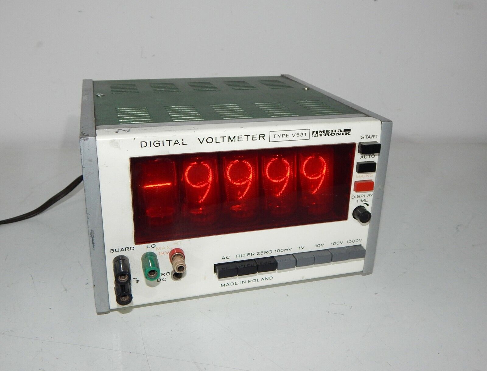 Measuring device digital voltmeter V531 MERATRONIK - NIXIE tube 4x Z566M 1x...