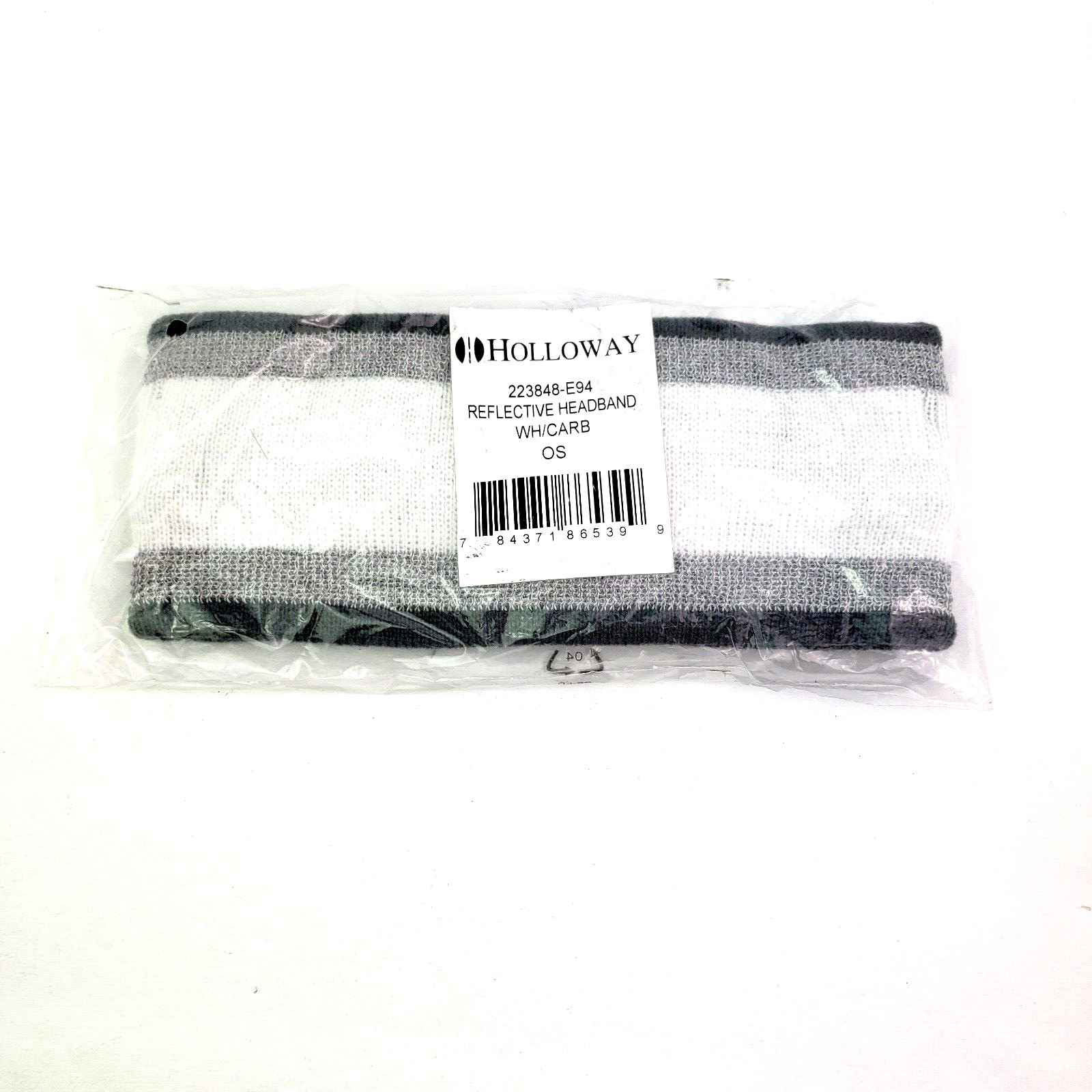 Holloway Unisex One Size White And Gray Reflective Headband