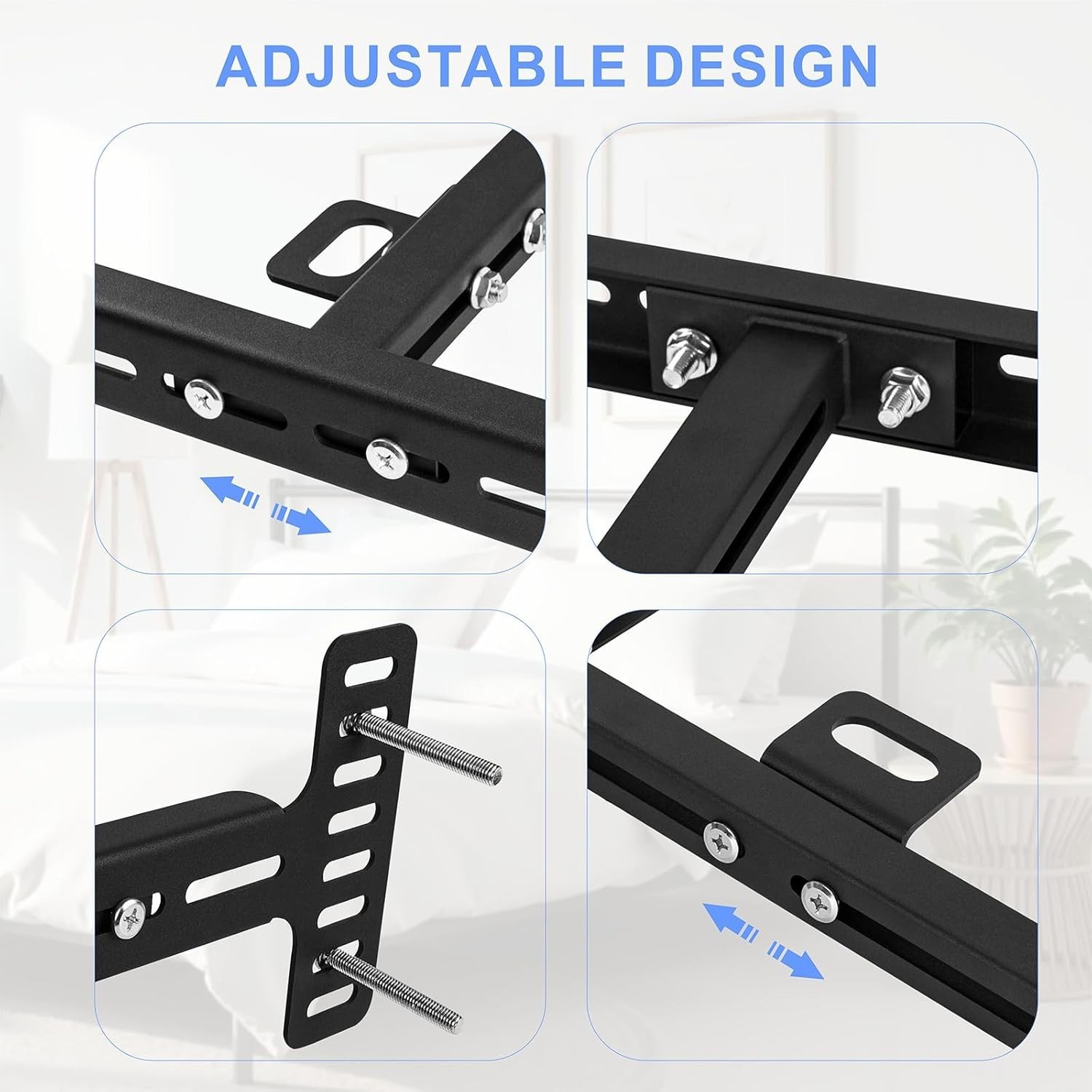 Adjustable Headboard Brackets,Universal Headboard Bracket Kit Metal Bed Frame