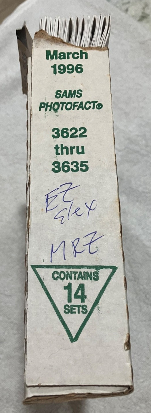 SAMS PHOTOFACT- 3622-3635- March 1996  (Contains 14 Sets)