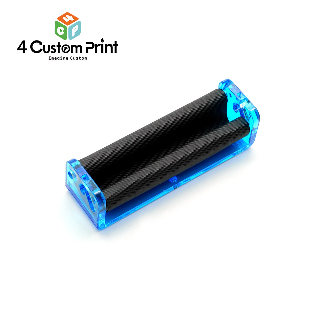 78mm Plastic Handroll Tobacco Roller Portable Cigarette Rolling Machine Blue