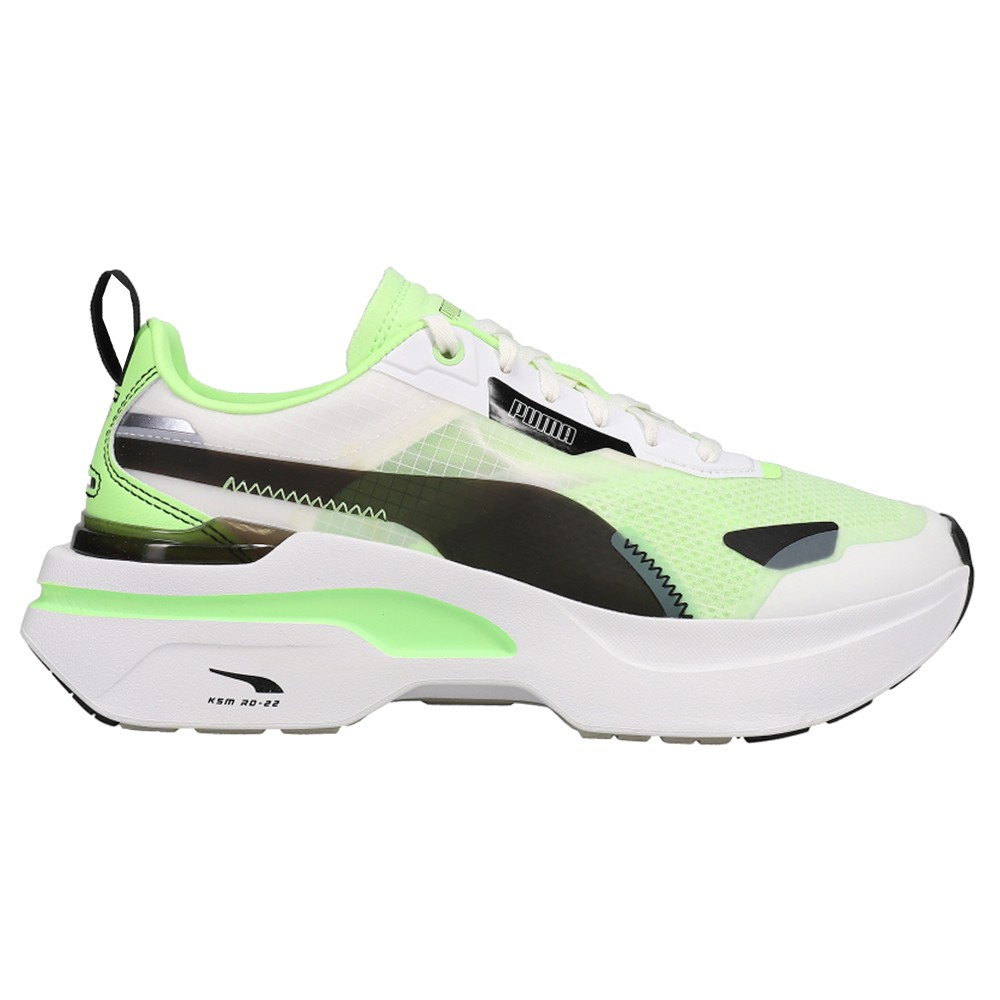 PUMA Kosmo Rider Lace Up  Womens Green, White Sneakers Casual Shoes 383113-01