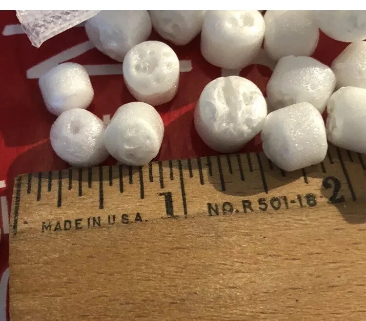Craft Balls White Polystyrene Foam Beads 40 Cups 2 1/2 Gallons
