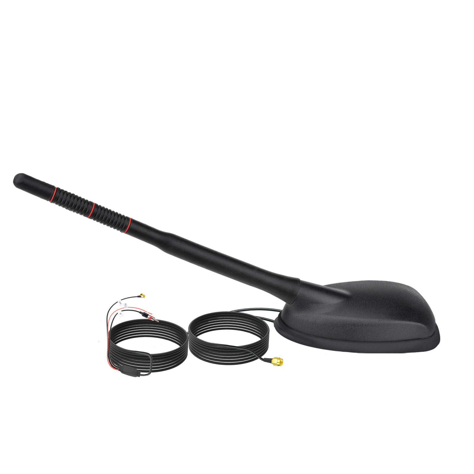 Active Car Digital Radio GPS DAB FM Antenna with Amplifier SMA SMB DIN 5m Cable