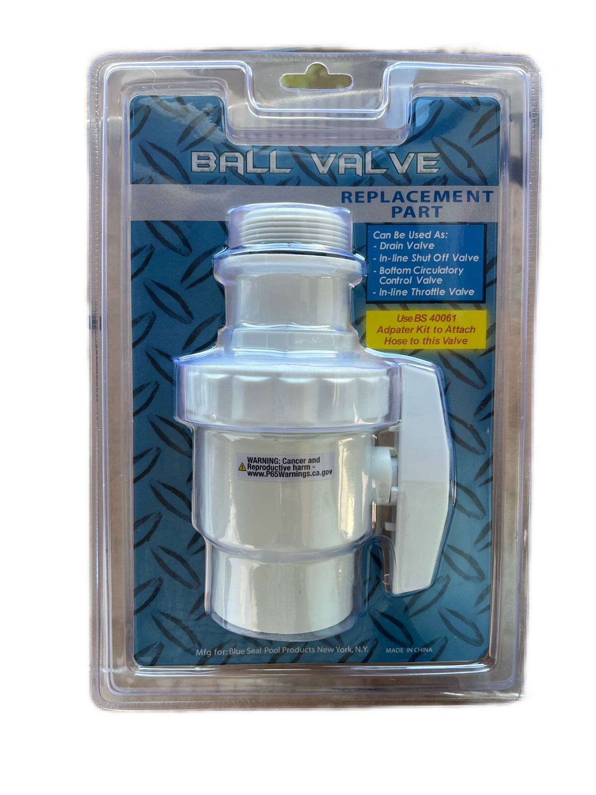 BS18015 1.5” MPT X 1.5” FIP PVC Ball Valve For Drain Valve On Cartridge Filters