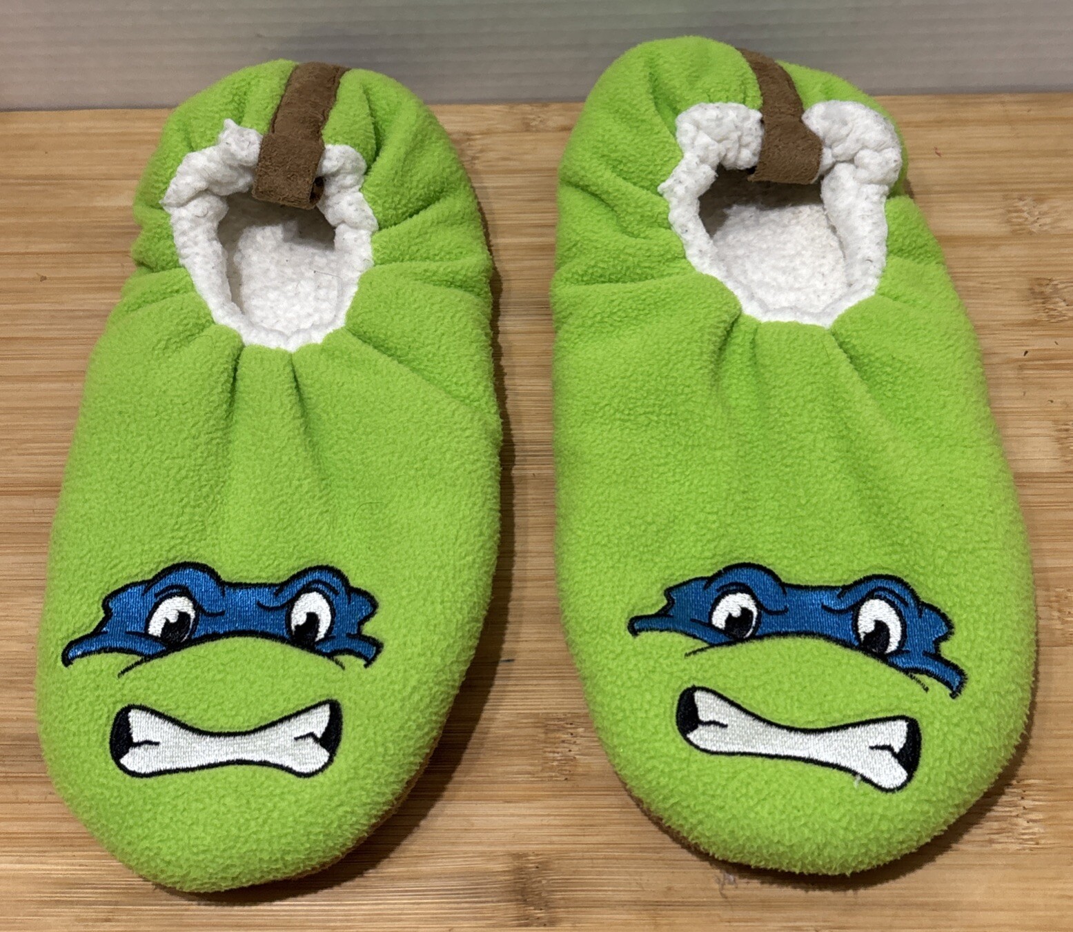 Vintage Teenage Mutant Ninja Turtles Adult Slippers Cotton Plush READ