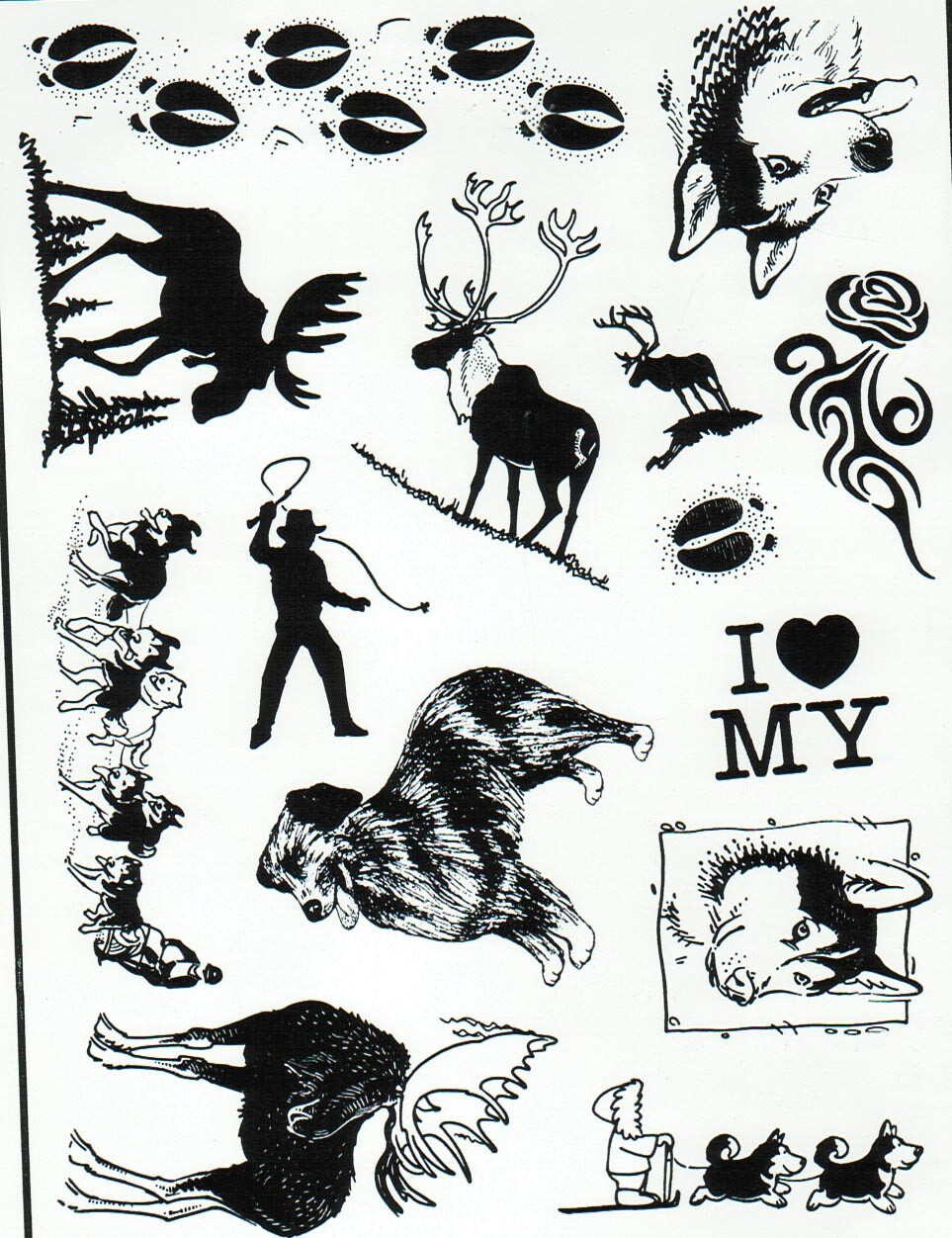 Unmounted Rubber Stamp Plate, Unmounted/Uncut Pink Rubber Stamps