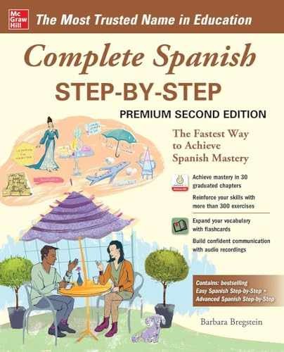Complete Spanish Step-by-Step, - Paperback, by BREGSTEIN Barbara - Very Good h