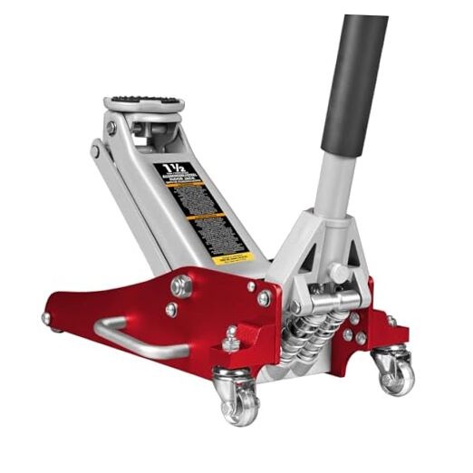 Torin 2.5 Ton Low Profile Aluminum/Steel Racing 1.5 Ton Red Aluminum and Steel