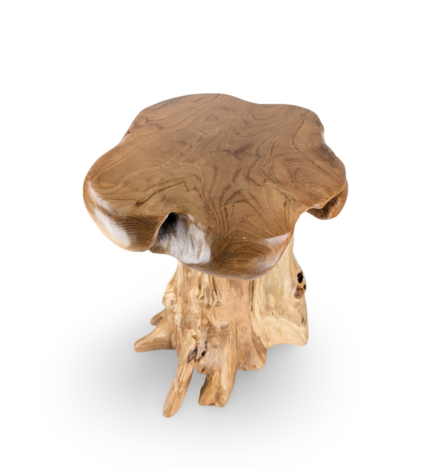 Teak End Table, Teak Side Table, Teak Accent Table, Boho Accent Stool