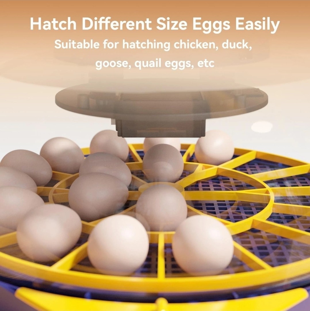 21 Egg Incubator, App Record Temperature and Humidity Data During Incubation,...