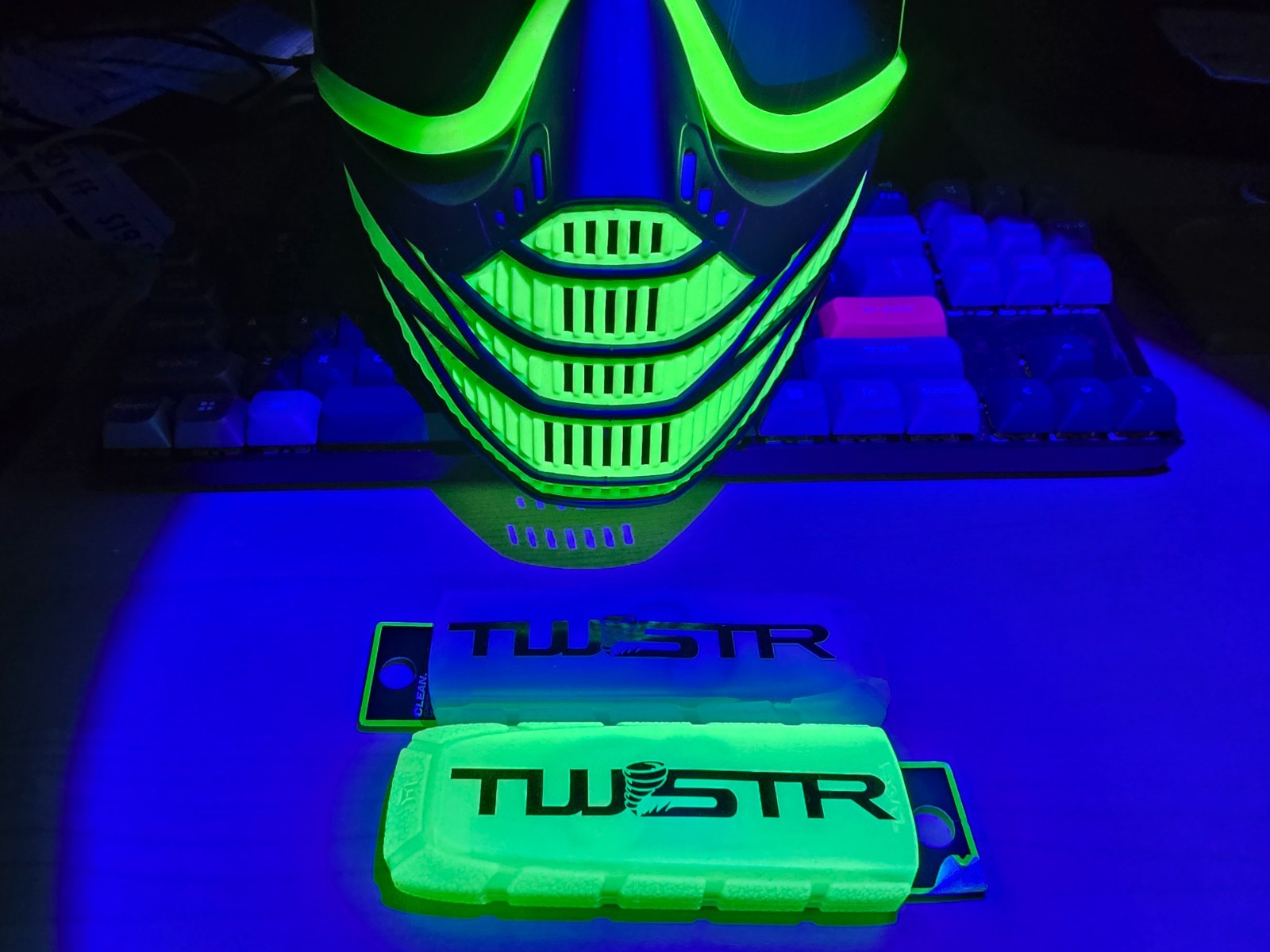 2 Exalt Bayonet Barrel Covers - RARE Twister (TWSTR) Clear + GLOW UV Edition